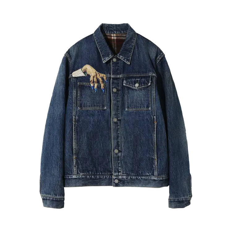 

Куртка Undercover Bead Embroidered Denim 'Indigo', синий