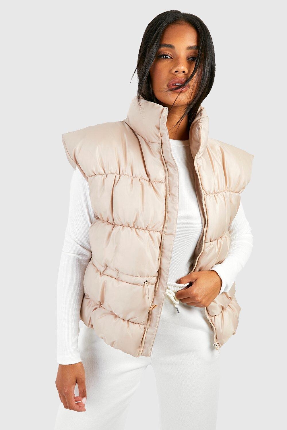 

Жилет со сборками Boohoo, серый
