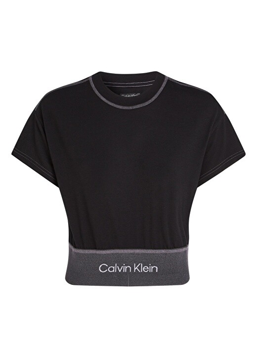 

Черная женская футболка с круглым вырезом Calvin Klein, Черный