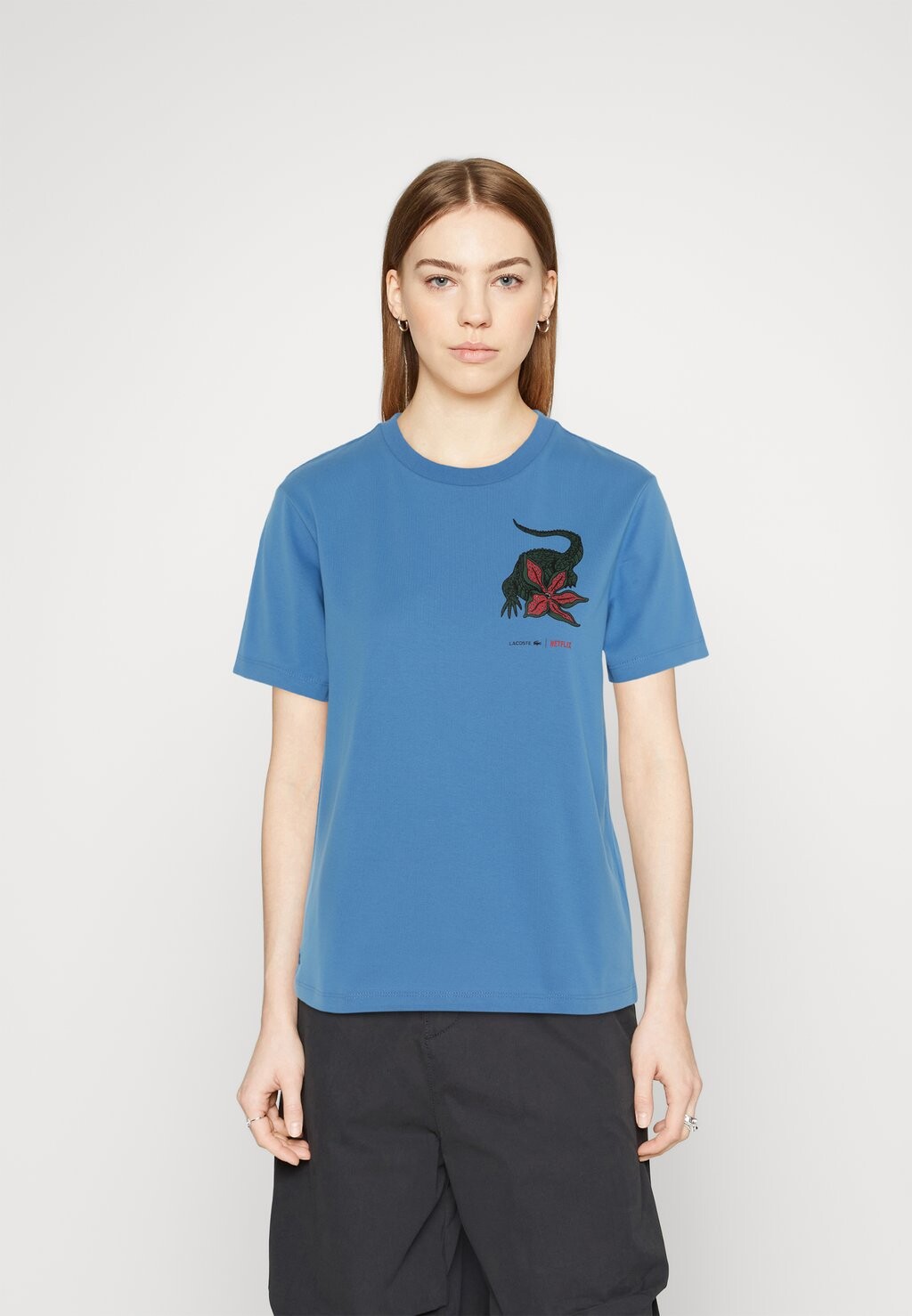 

Футболка с принтом Lacoste, Синий