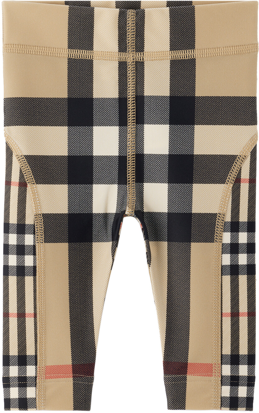 

Леггинсы в клетку Baby Beige с контрастной клеткой Archive бежевый Burberry