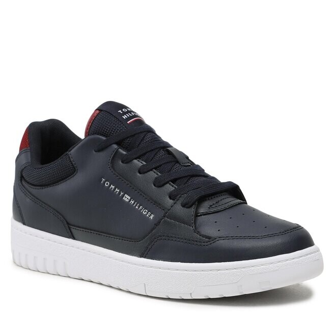 

Кроссовки Tommy Hilfiger BasketCore Leather, темно-синий