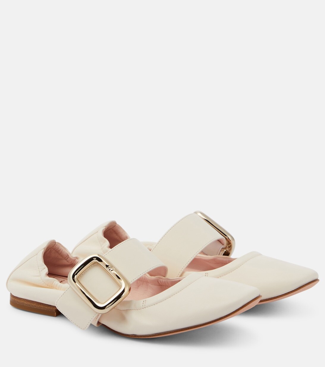 

Кожаные балетки Choc Babies Roger Vivier, белый