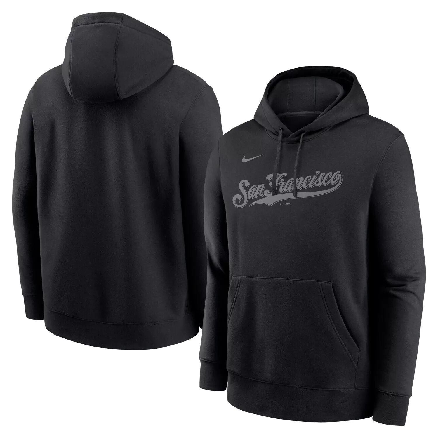 

Мужской флисовый пуловер с капюшоном Nike San Francisco Giants Pitch Black Wordmark Club