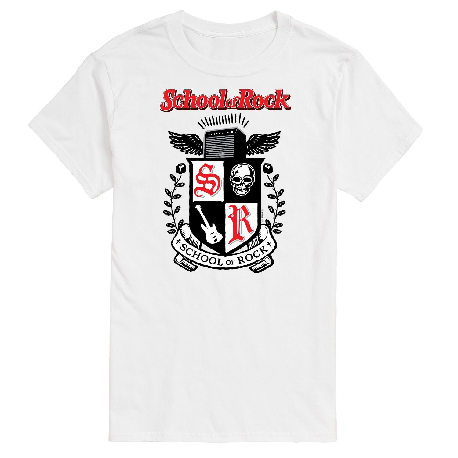 

Футболка Big & Tall School of Rock Crest с цветком Licensed Character, белый