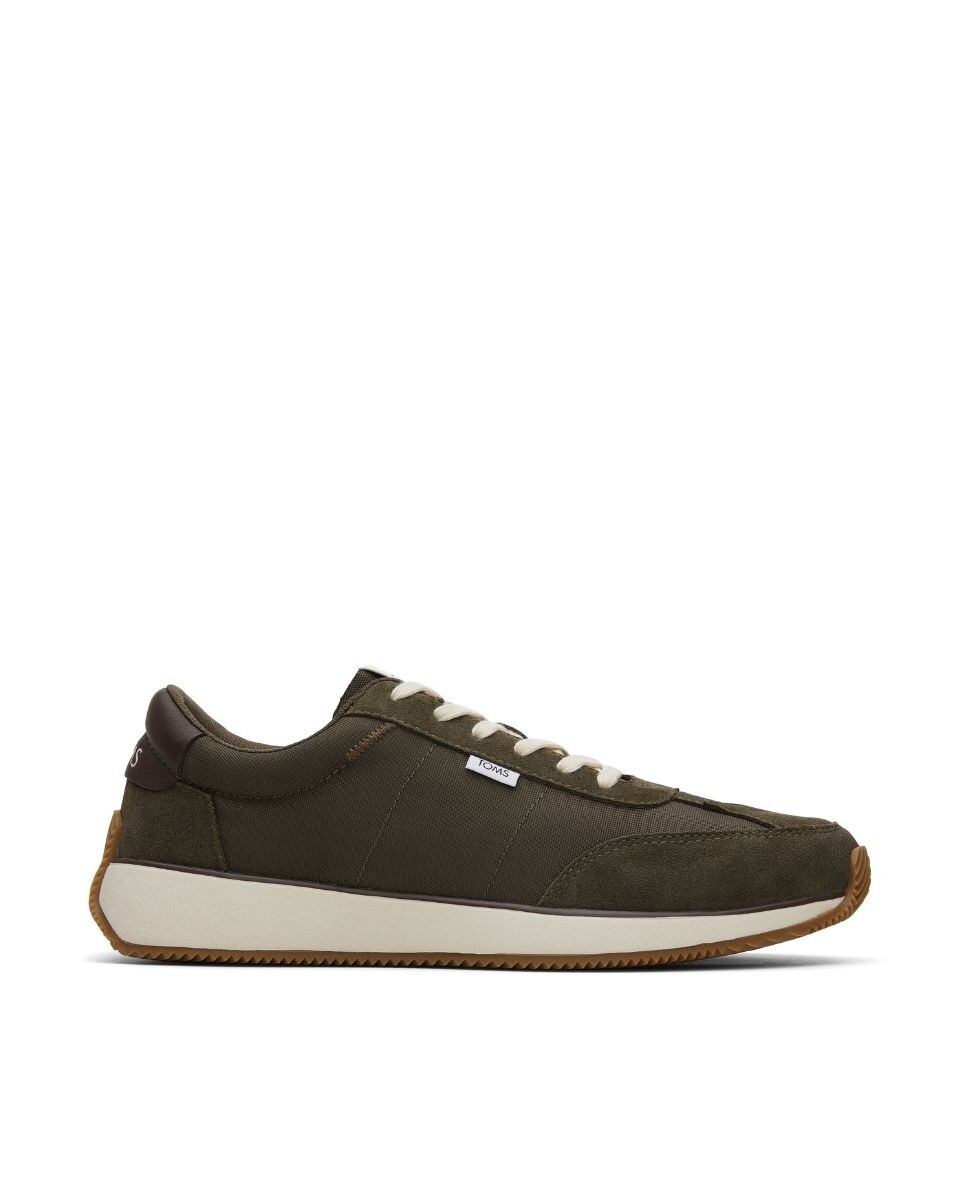 

Мужские кроссовки из нейлона и замши Toms, зеленый