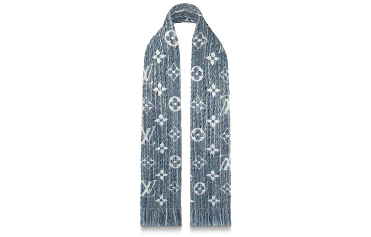 

LOUIS VUITTON Женский вязаный шарф, Blue