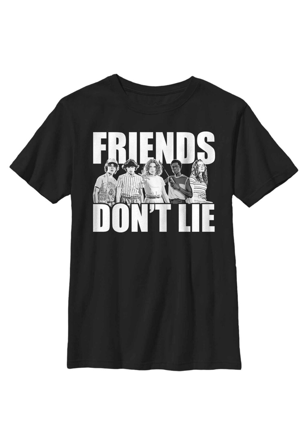 

Футболка с принтом Stranger Things Cast Friends Don'T Lie Henry Tiger, черный