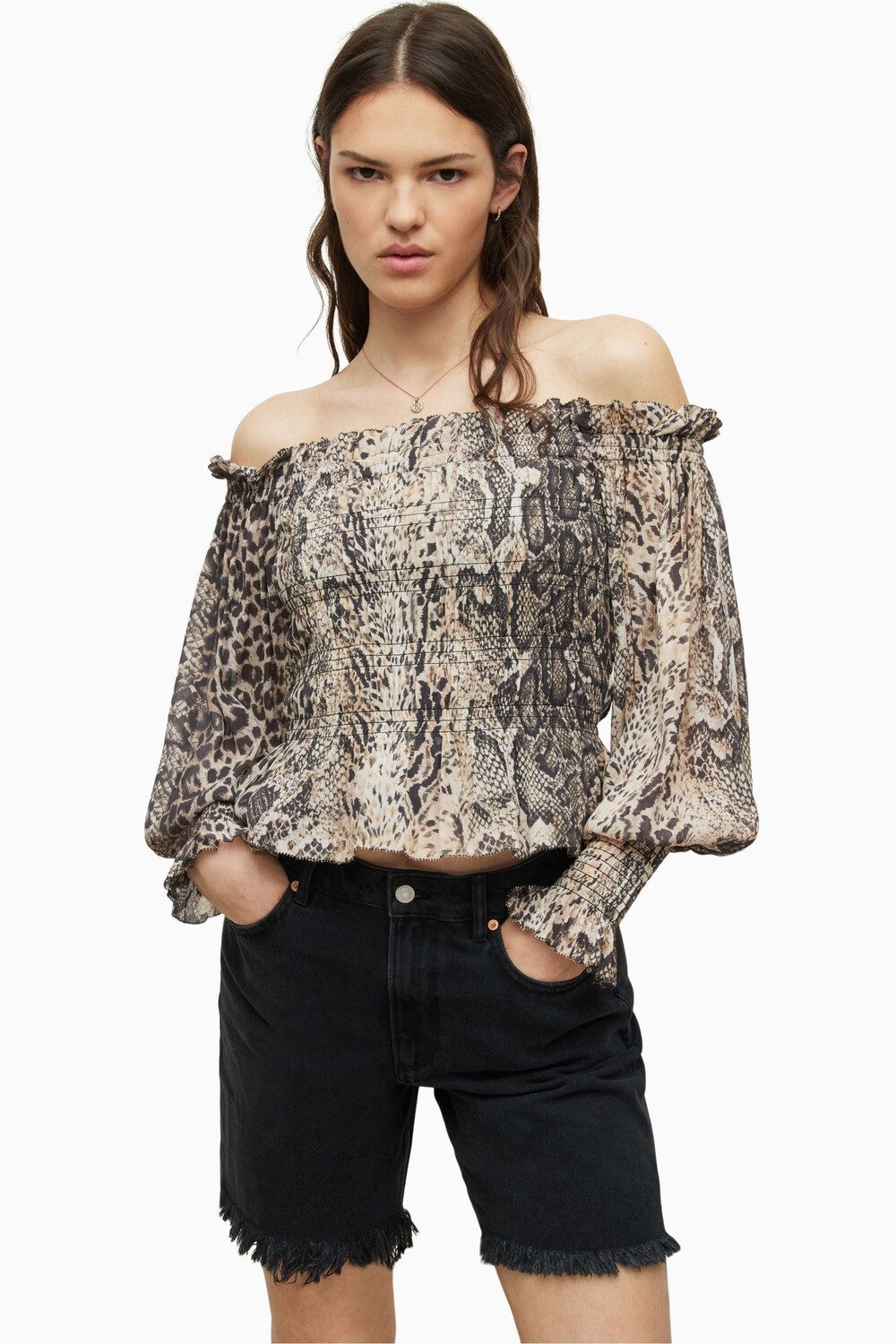 

Топ AllSaints Lara Noche All Saints, желтый
