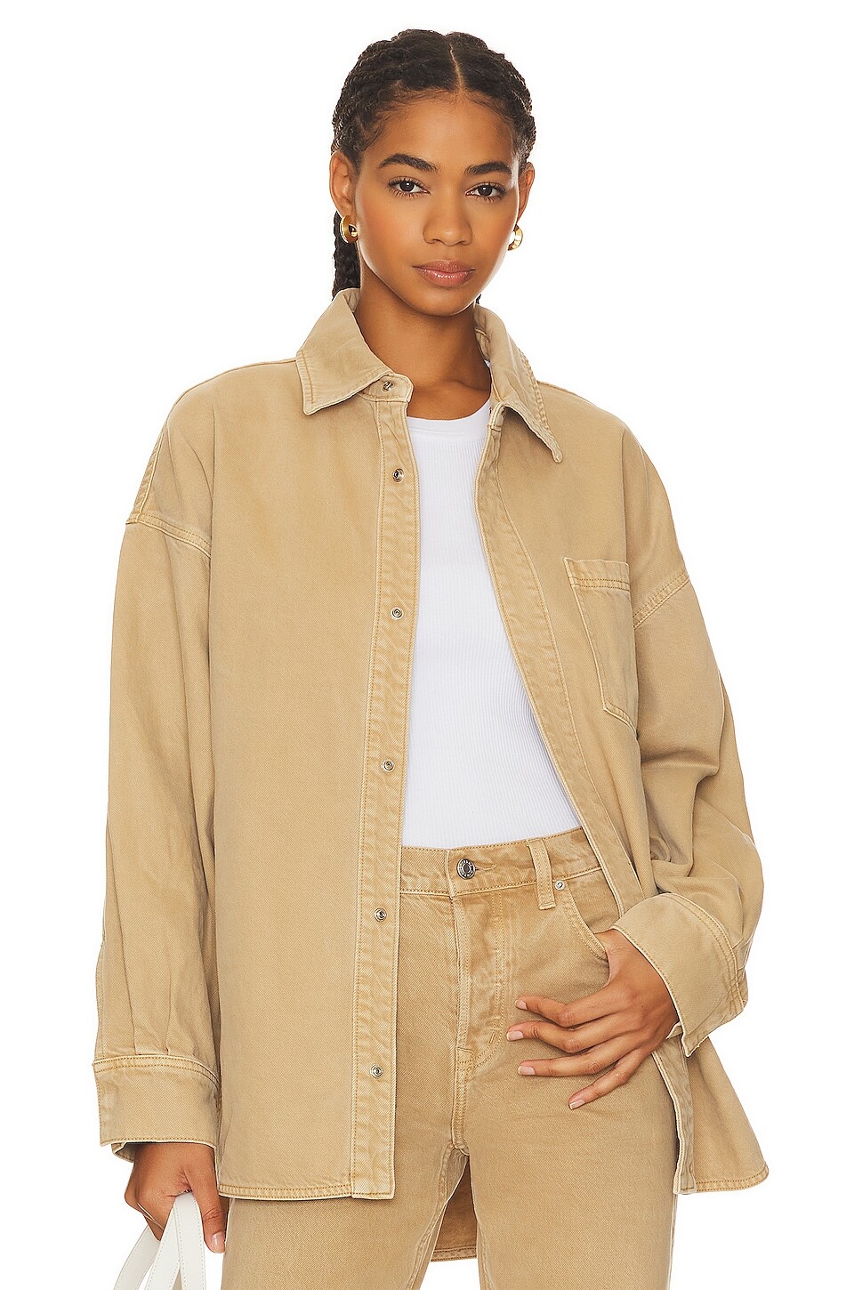 

Рубашка GRLFRND Valeria Oversized, цвет Sandstone
