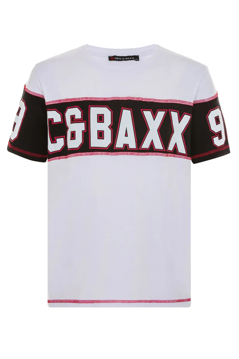

Футболка Cipo & Baxx с классным фирменным принтом, белый