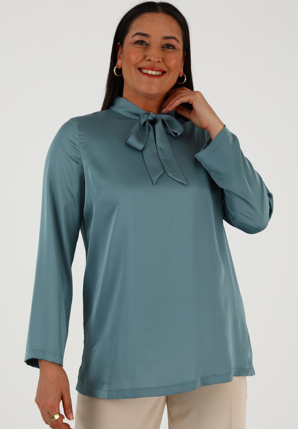 Блузка Modanisa, светло-зеленый блузка с длинными рукавами modanisa светло зеленый