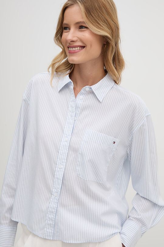 

Хлопковая рубашка Tommy Hilfiger, синий