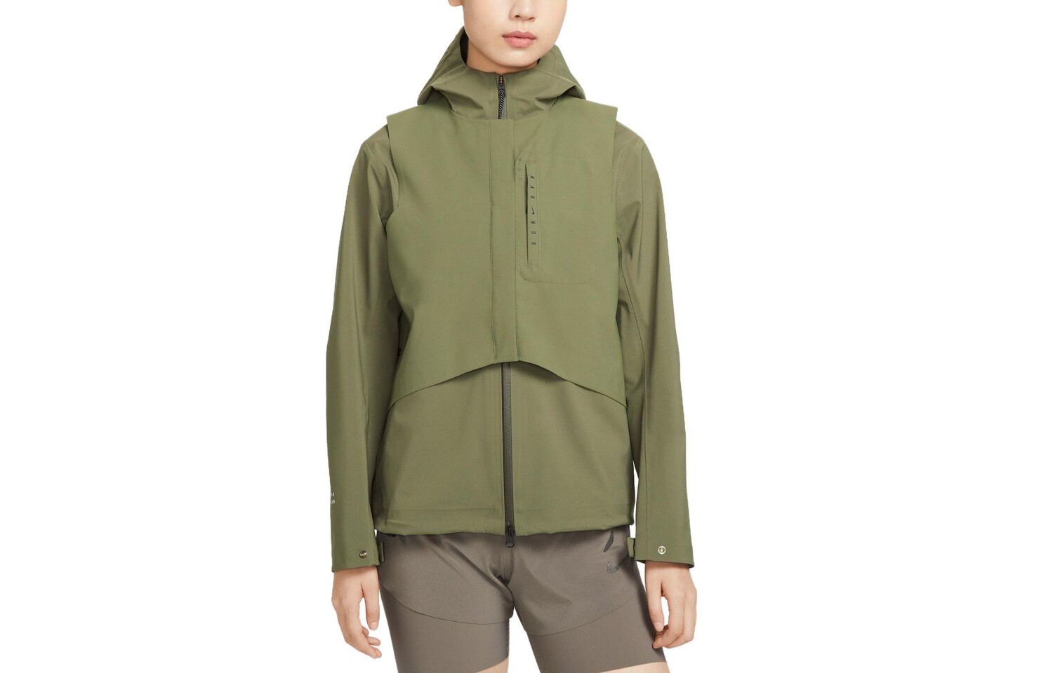 

Женская куртка Nike, цвет Medium olive green