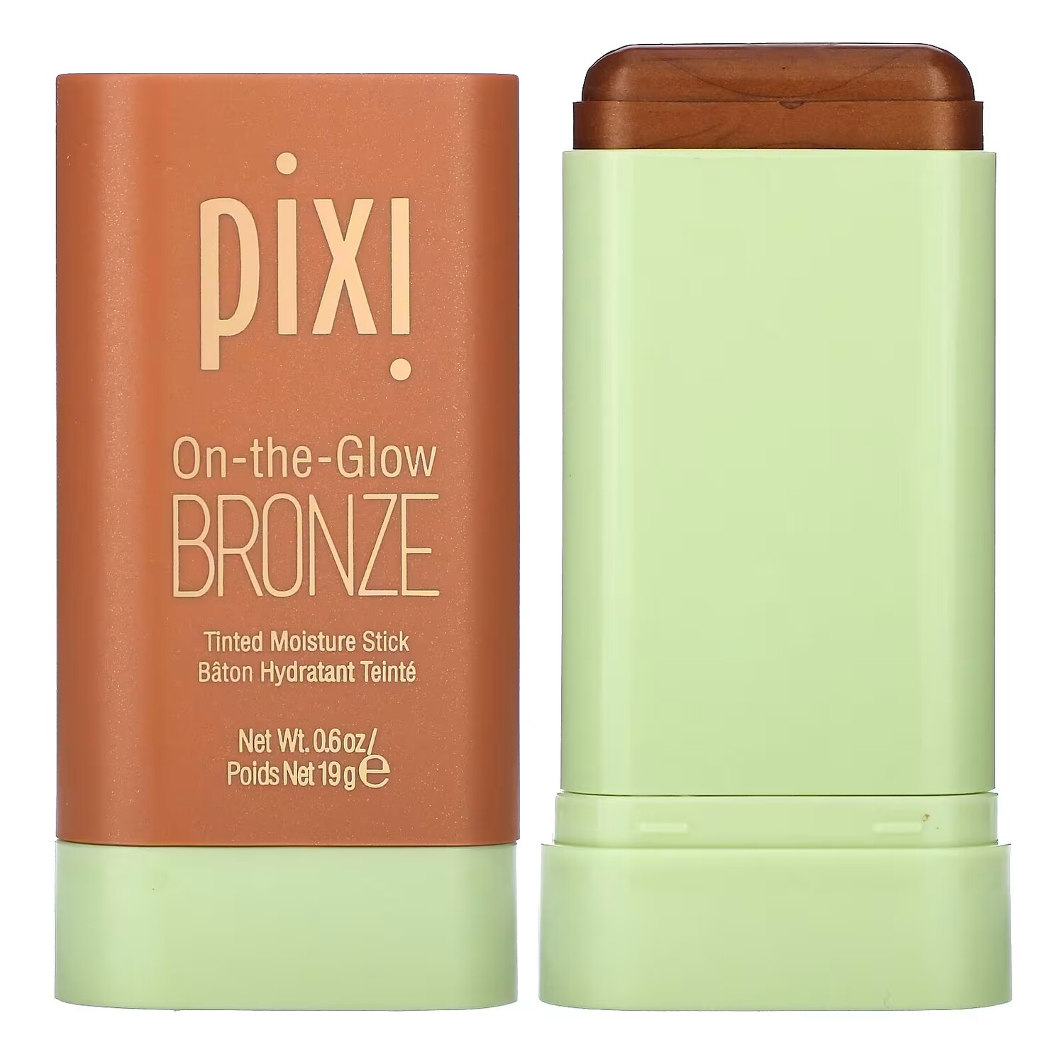 Pixi Beauty On-the-Glow Bronze Tinted Moisture Stick Rich Glow, 0,6 унции (19 г) стойкий пигмент для губ и щек оттенок raf