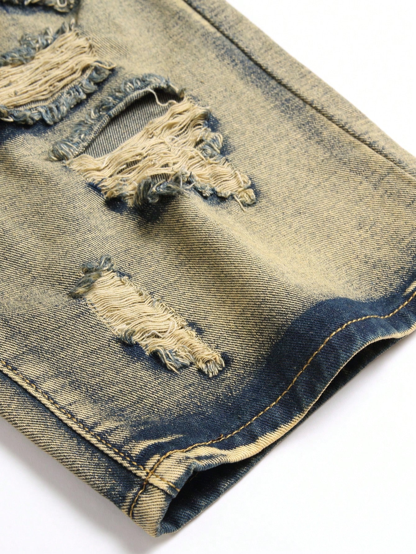 цена Мужские джинсовые шорты с потертостями в европейском и американском стиле, многоцветный