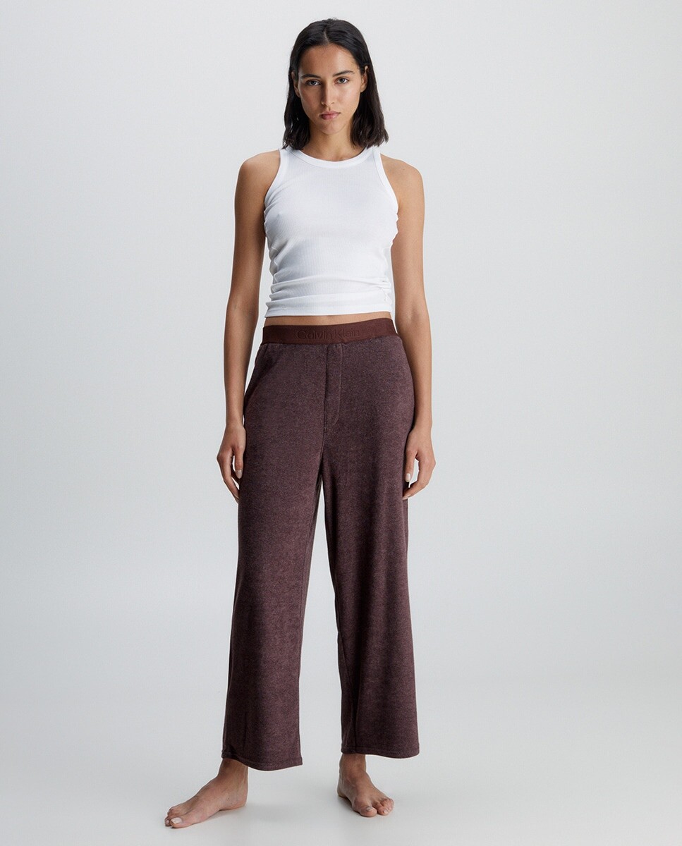 

Женские мягкие махровые спортивные брюки для отдыха Calvin Klein, коричневый