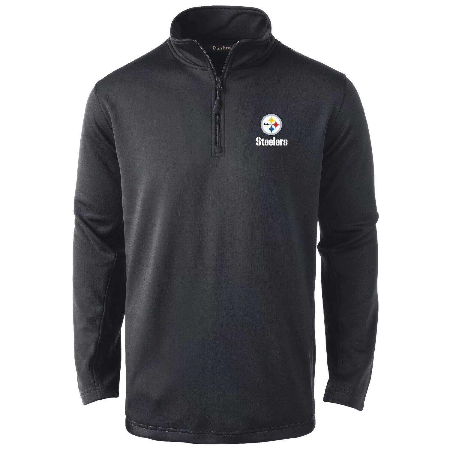 

Мужская черная футболка Dunbrooke Pittsburgh Steelers All-Star Tech с молнией без четверти, Черный