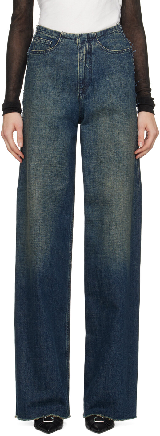 

Синие джинсы с пятью карманами Mm6 Maison Margiela, цвет Blue