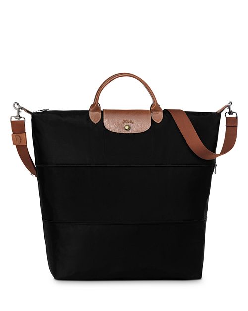 цена Оригинальная расширяемая дорожная нейлоновая сумка выходного дня Le Pliage Longchamp, цвет Black