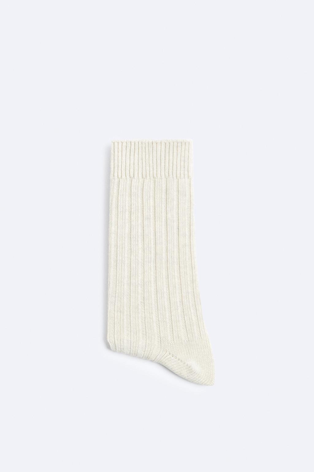 Носки в ребрику ZARA, средне-серый носки в ребрику zara серый