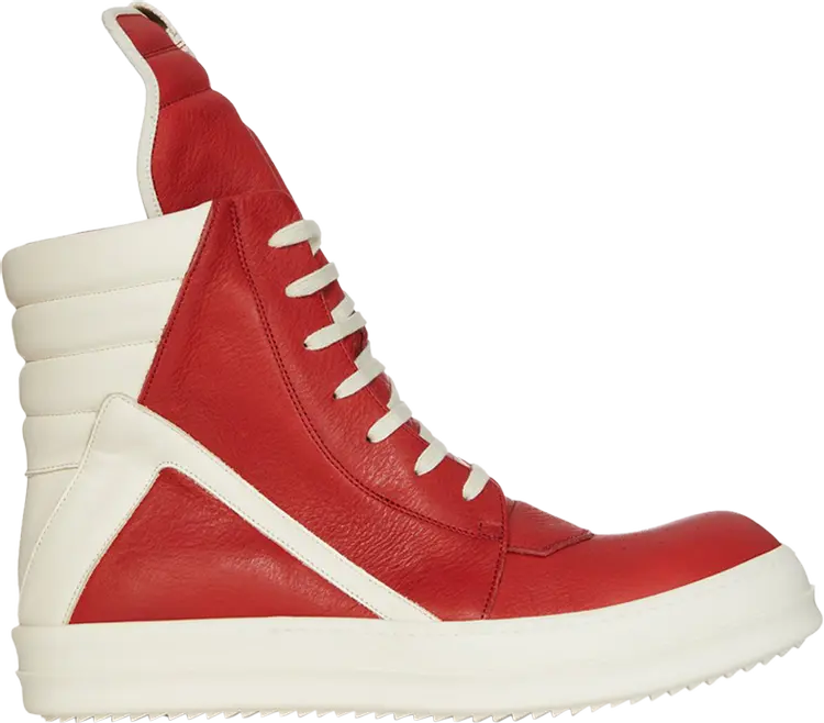 

Кроссовки Rick Owens Lido Geobasket High 'Cardinal Red Milk', красный