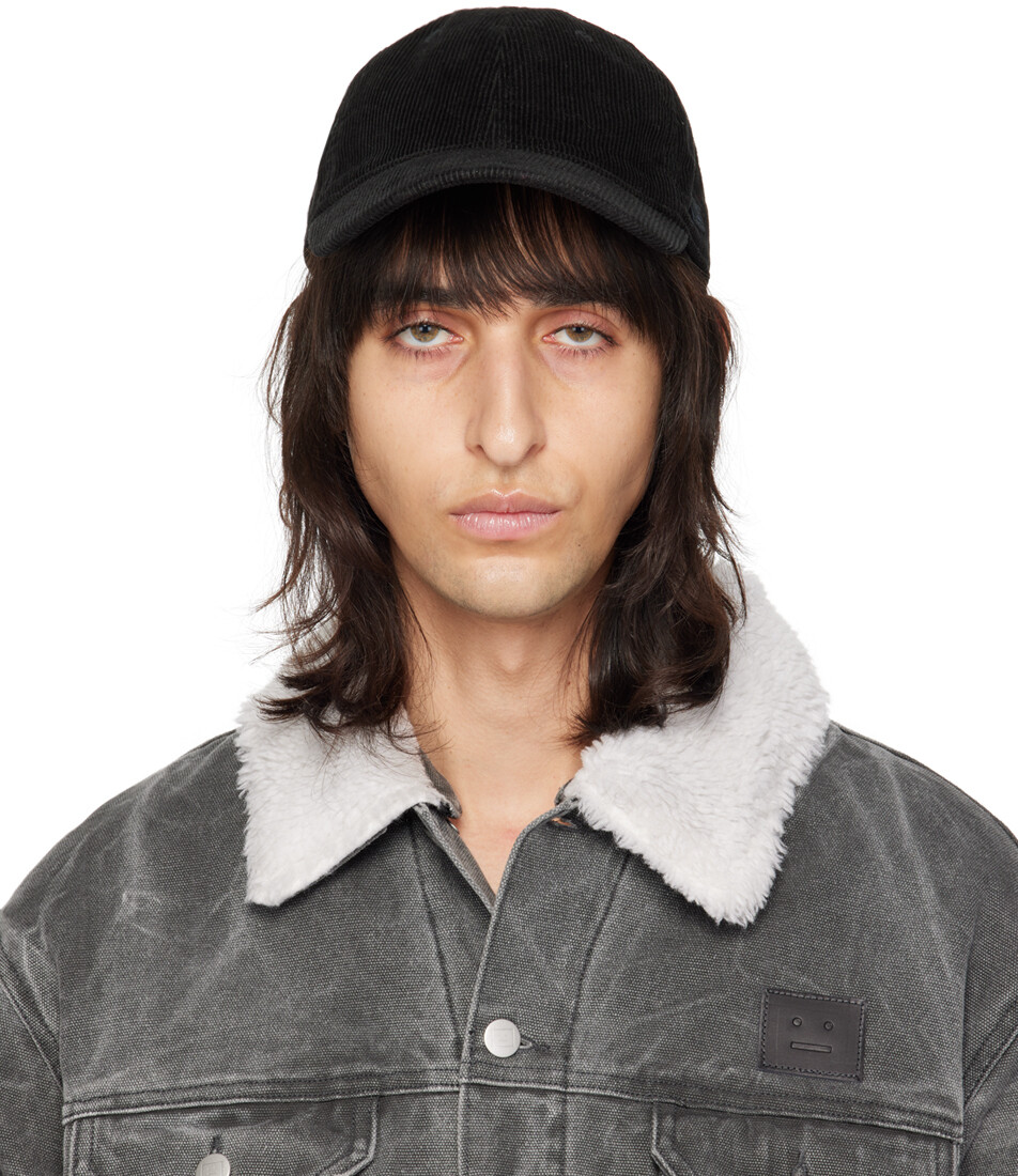 

Черная кепка с микронашивками Acne Studios, цвет Black
