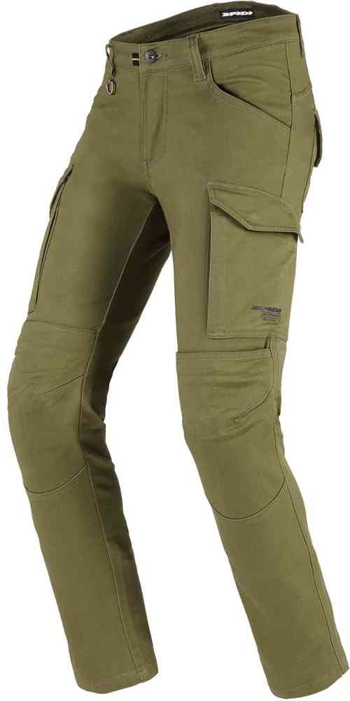 Мотоциклетные текстильные брюки-карго TexTech Pathfinder Spidi, военный зеленый