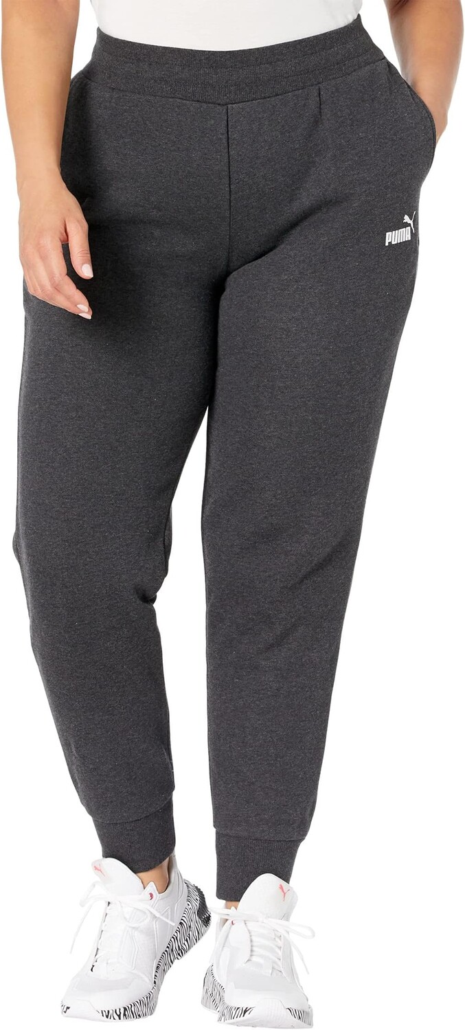 

Брюки Plus Size Essentials Fleece Sweatpants PUMA, цвет Dark Gray Heather/Puma White