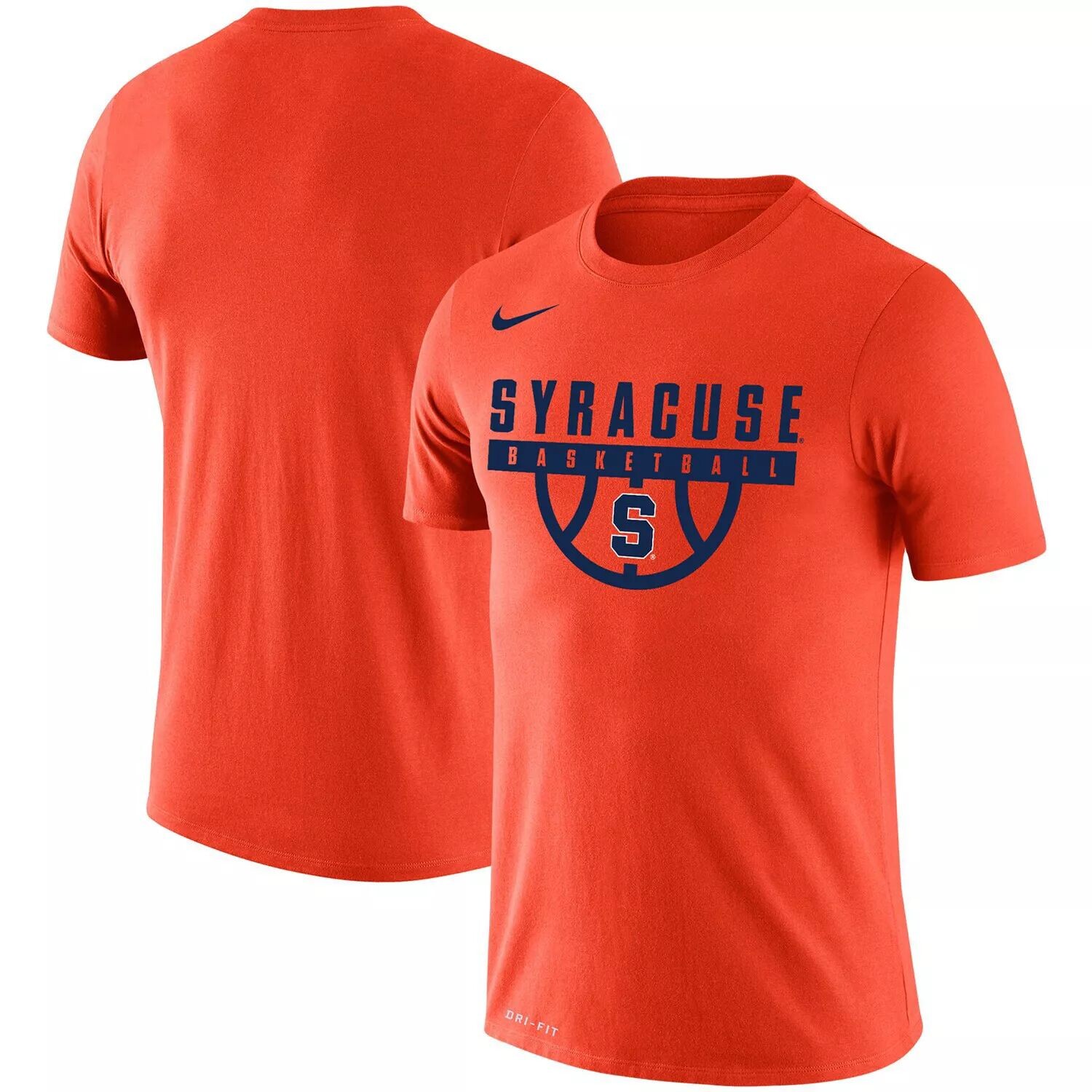 

Мужская оранжевая футболка Syracuse Orange Basketball Drop Legend Performance Nike, Оранжевый