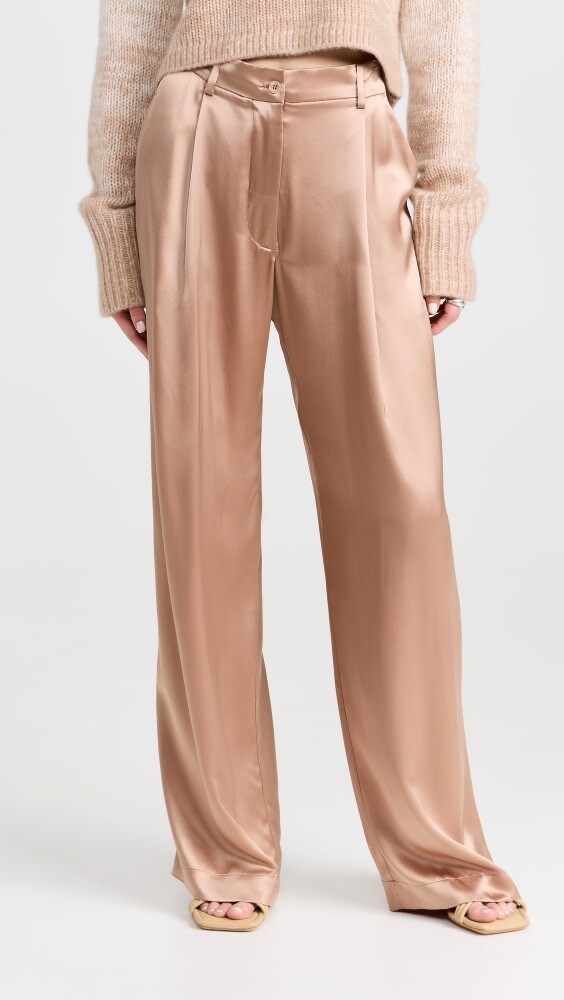 

Брюки Sablyn Pleated Silk