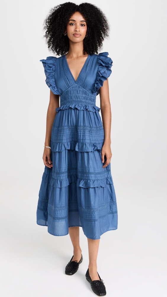 

Платье Sea Loren Solid Cambric Flutter Sleeve, синий