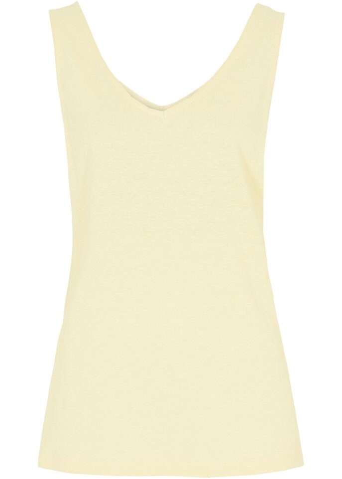 

Льняная майка Bpc Bonprix Collection, желтый