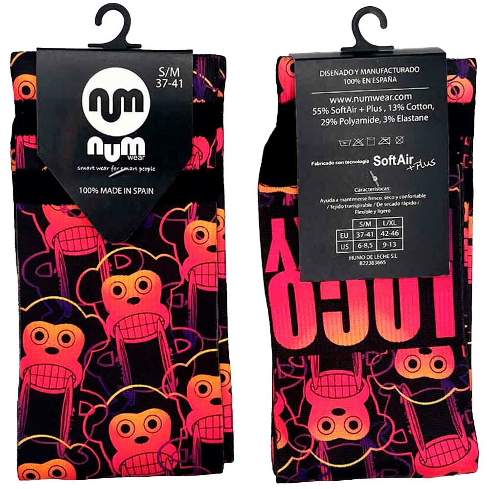 

Носки Num Wear Loco monky loco monky neon Half long, розовый