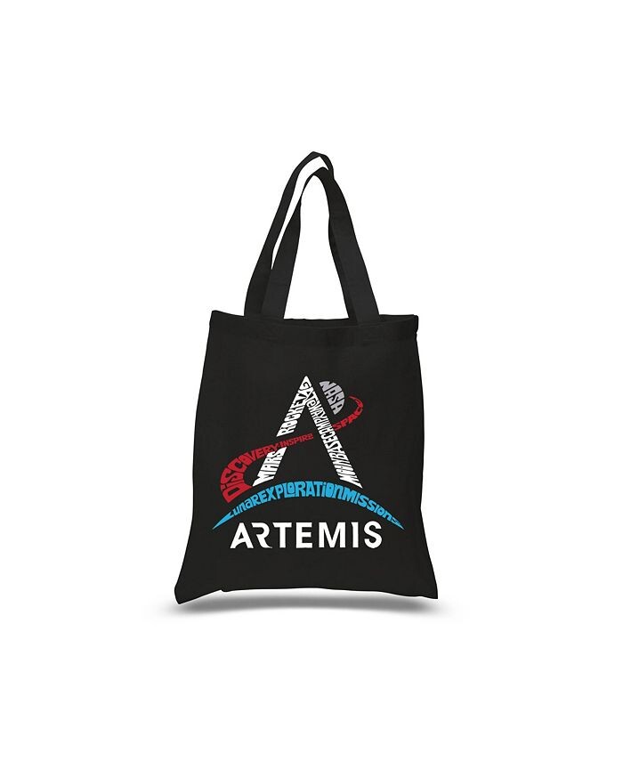 

Логотип NASA Artemis — маленькая большая сумка Word Art LA Pop Art, черный
