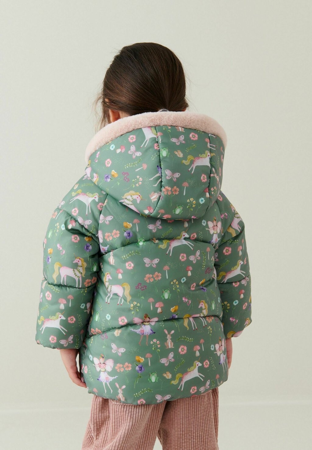 

Зимнее пальто Shower Resistant Padded Coat Next, цвет khaki green printed
