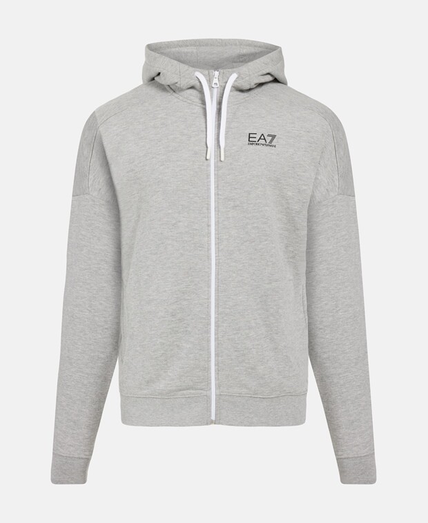

Толстовка с капюшоном EA7 Emporio Armani, цвет Medium Grey