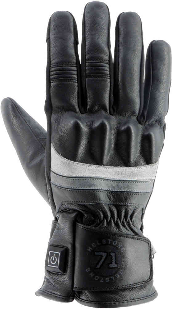 Мотоциклетные перчатки с подогревом Bora Helstons, черный/серый/белый перчатки мотоциклетные helstons bora с подогревом бежевый