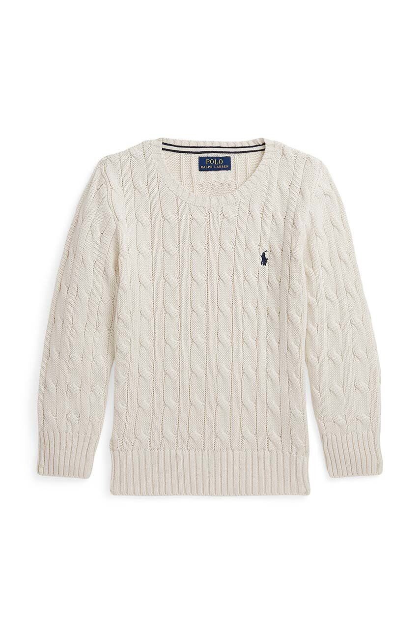 

Детский свитер Polo Ralph Lauren из смесовой шерсти, бежевый