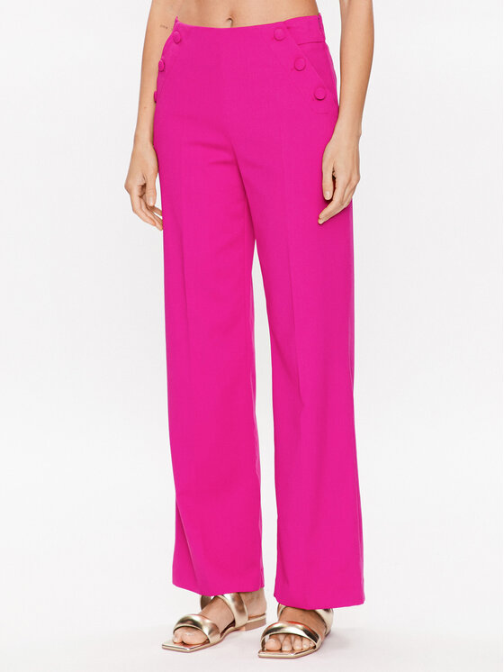 Тканевые брюки стандартного кроя Naf Naf, розовый брюки naf naf базовые 40 размер