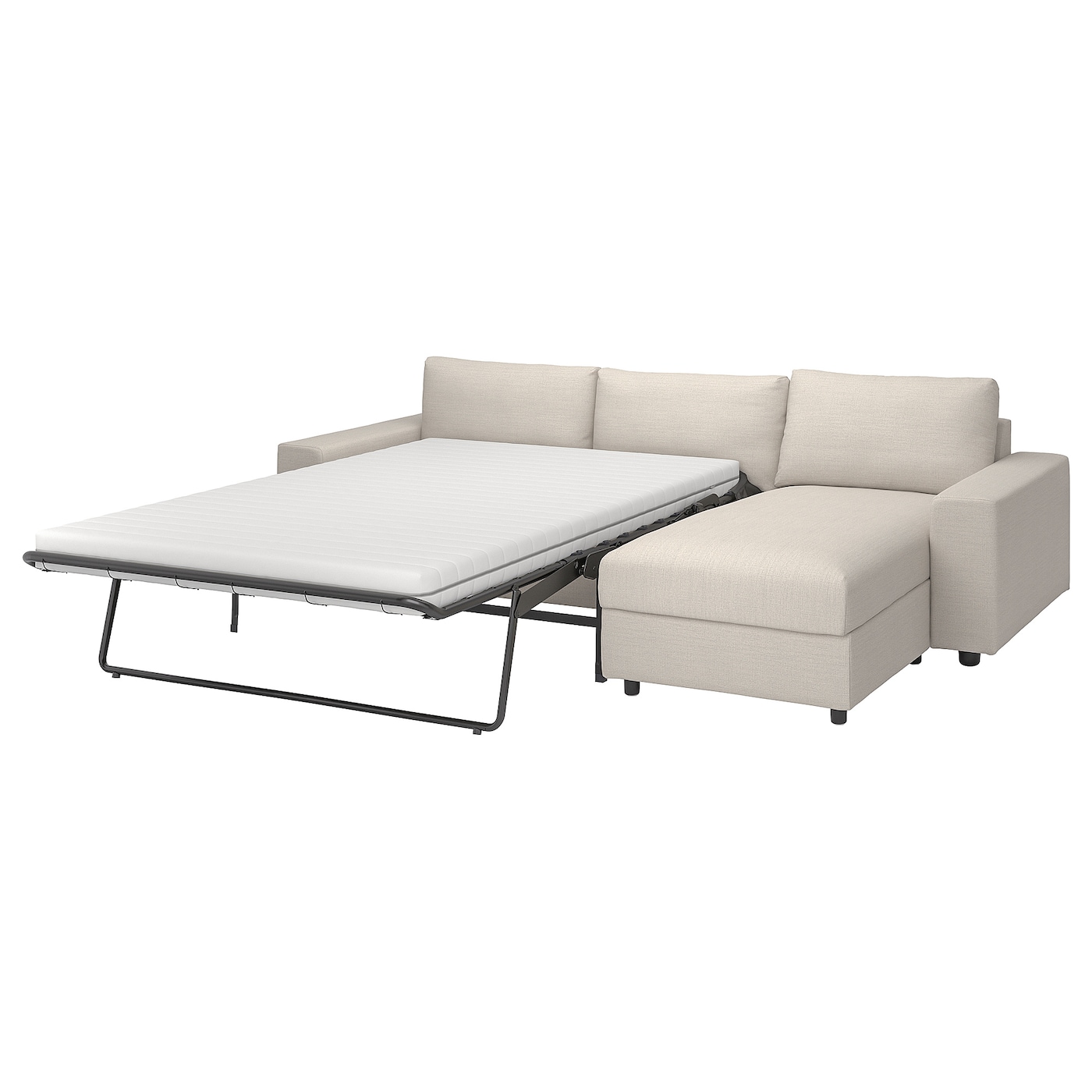 ВИМЛЕ 3-местный диван-кровать + диван, с широкими подлокотниками/Гуннаред бежевый VIMLE IKEA диван прямой смарт mille 04 3 х местный с подлокотниками еврокнижка а2491530055