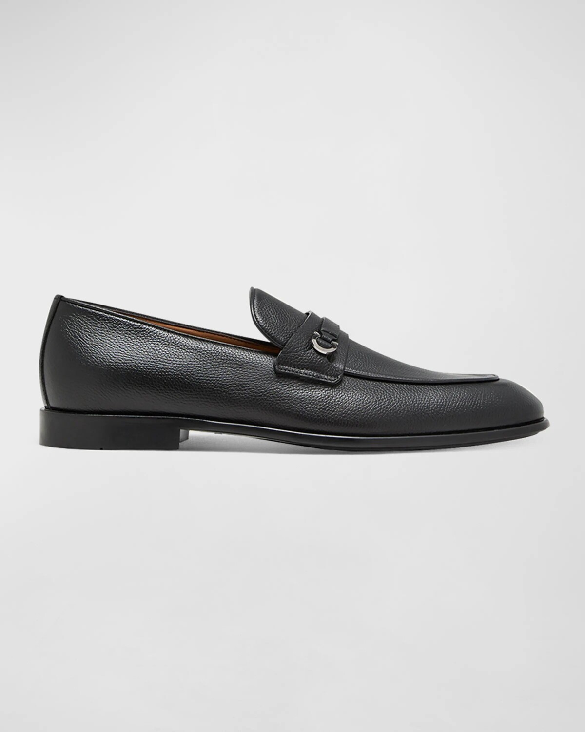 

Мужские пенни-лоферы с орнаментом Desio Gancio Ferragamo, цвет Black