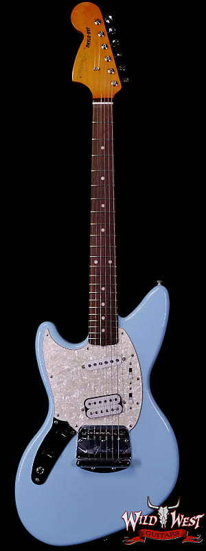 мешок для cменной обуви музыка kurt cobain 311189 Электрогитара Fender Kurt Cobain Jag-Stang Rosewood Fingerboard Sonic Blue Left-Hand Lefty