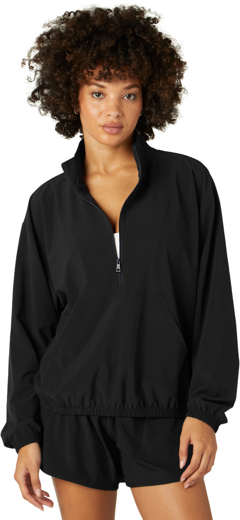 Пуловер In Stride с молнией до половины - женский Beyond Yoga, черный пуловер beyond yoga printed lux lounger raglan