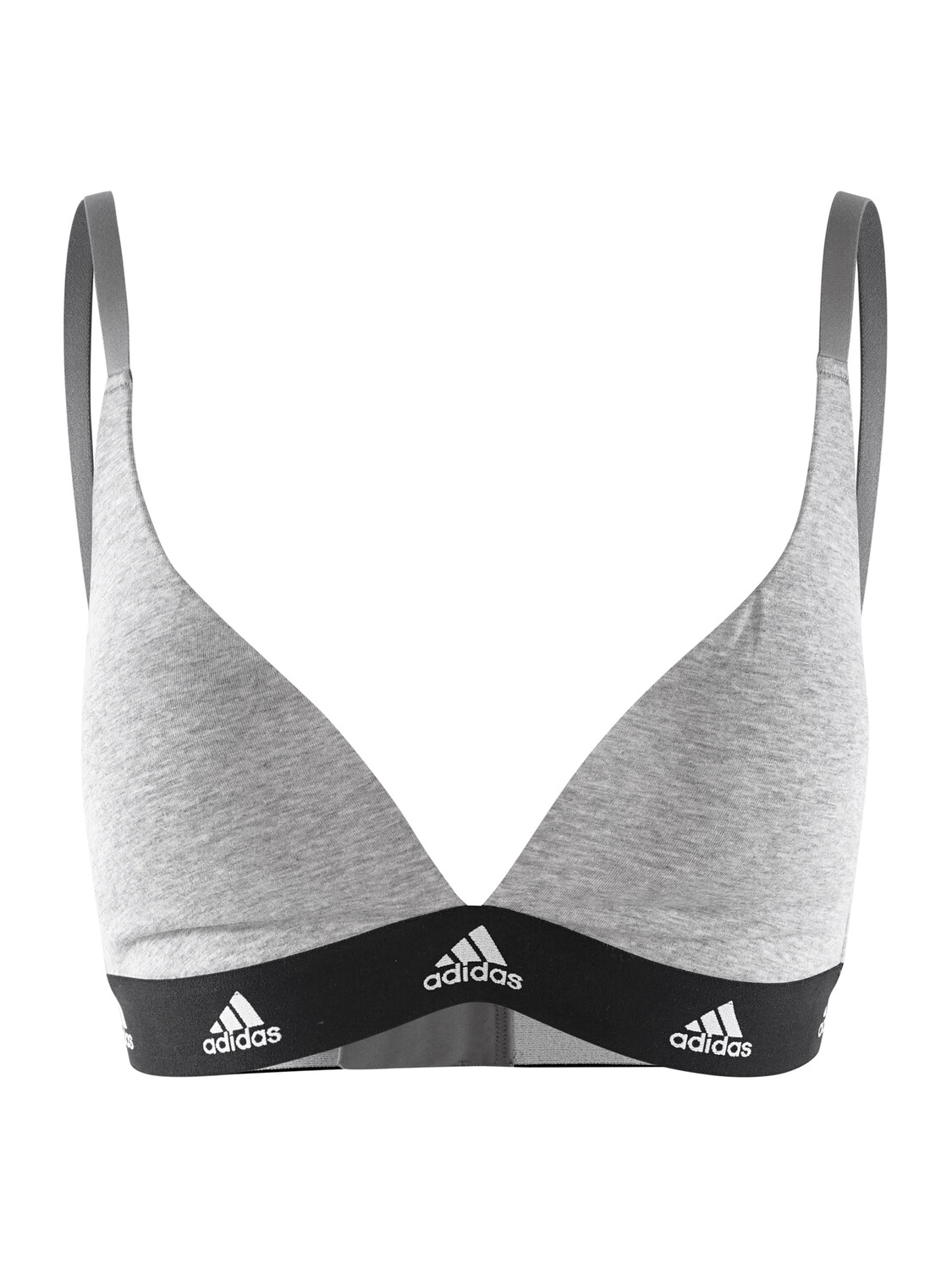 

Бюстгальтер без косточек adidas PADDED BRALETTE, серый