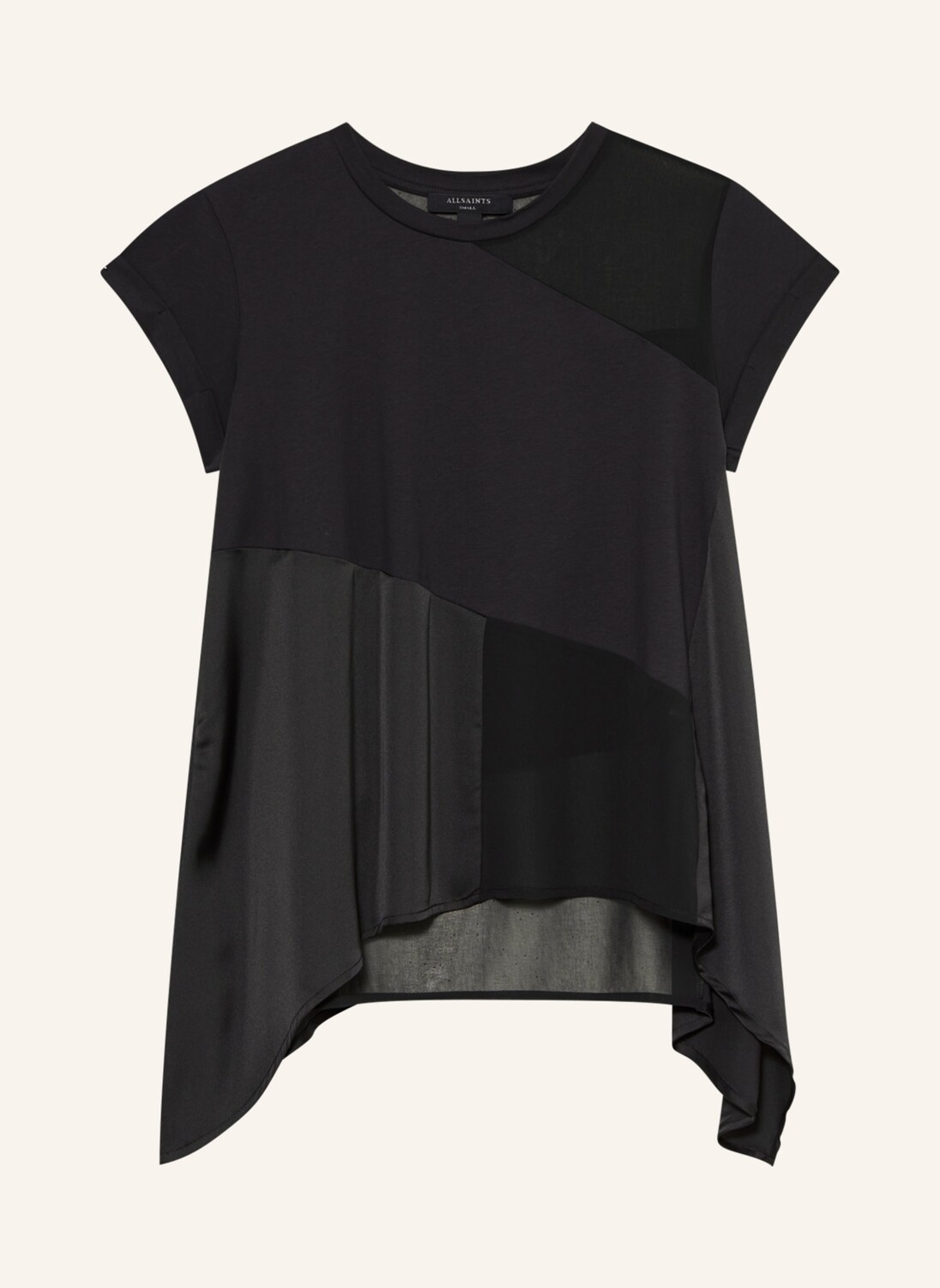 

Блуза ALLSAINTS ZALA im Materialmix, черный