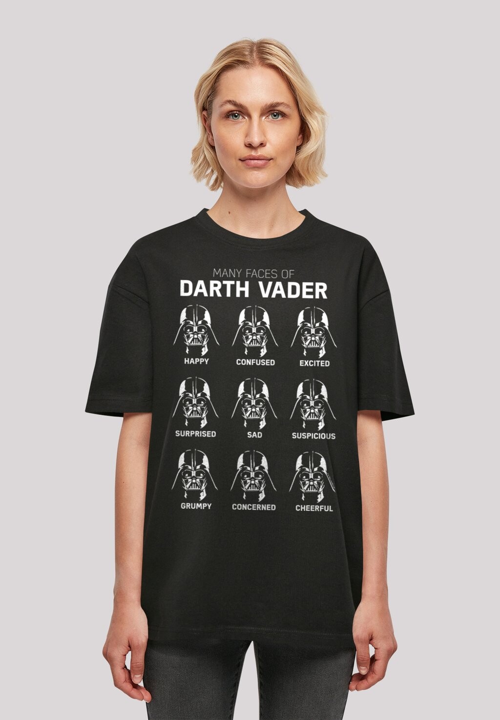 

Футболка с принтом STAR WARS THE MANY FACES OF DARTH VADER F4NT4STIC, цвет black