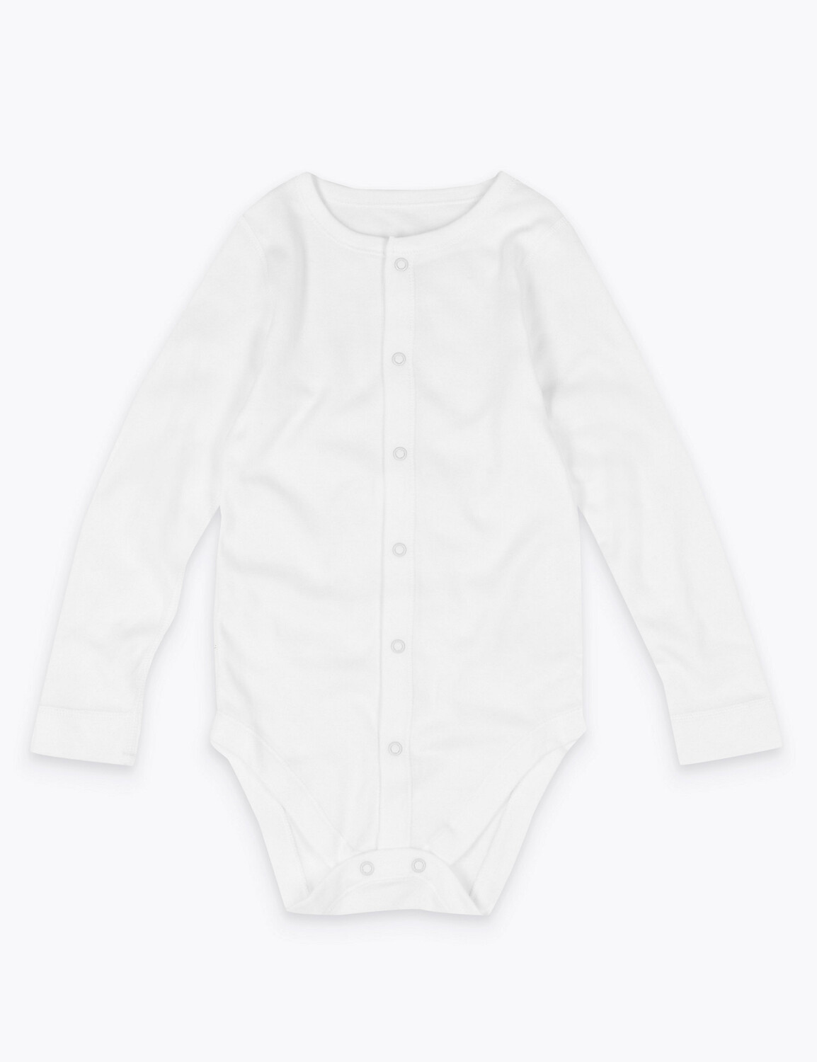 

Адаптивное хлопковое боди (от 7 фунтов до 16 лет) Marks & Spencer, белый