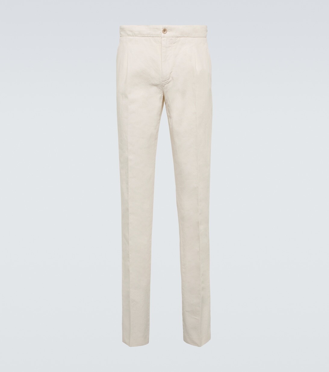 

Брюки чинос из хлопка и льна Loro Piana, белый