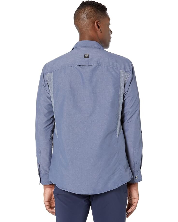 

Рубашка Wrangler ATG Long Sleeve Mix Material Shirt, цвет Vintage Indigo
